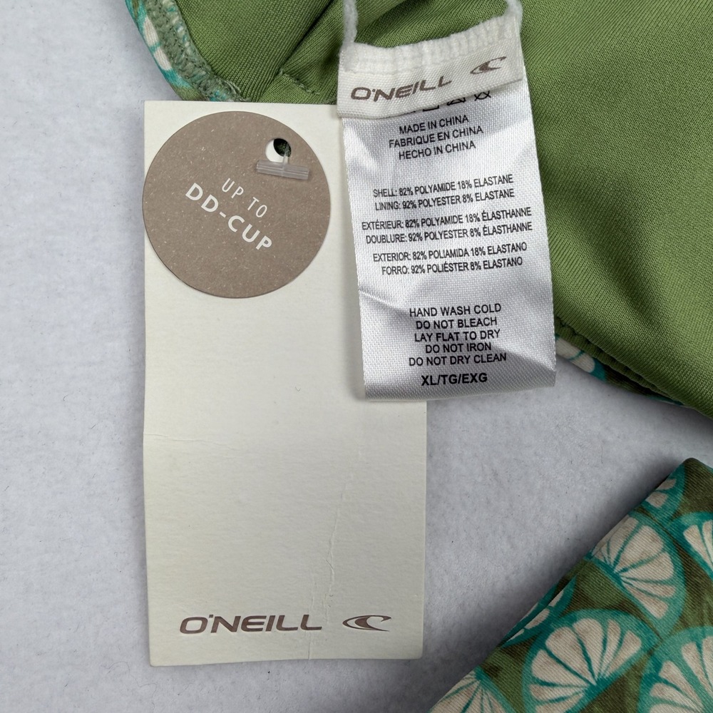 ONeill Womens Green Abstract Shell Burleigh Wrap Bikini Set XL DD-Cup - Picture 5 of 10